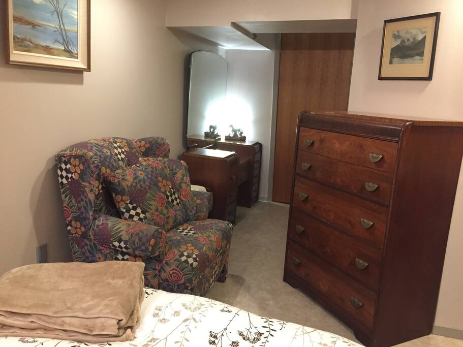 Enjoy our family's antique 1940s bedroom suite