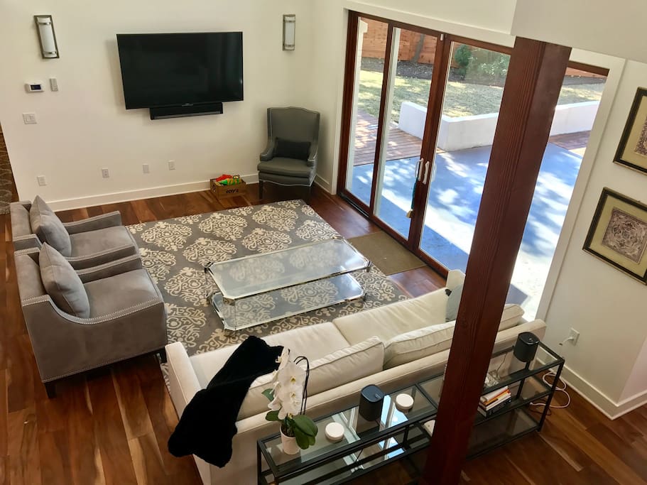Main living room with 65" TV & Surround TV