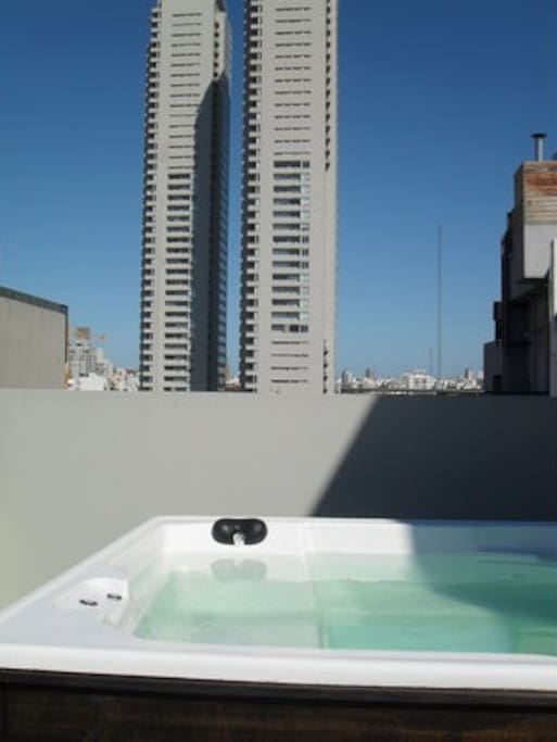 top floor terrace with jacuzzi