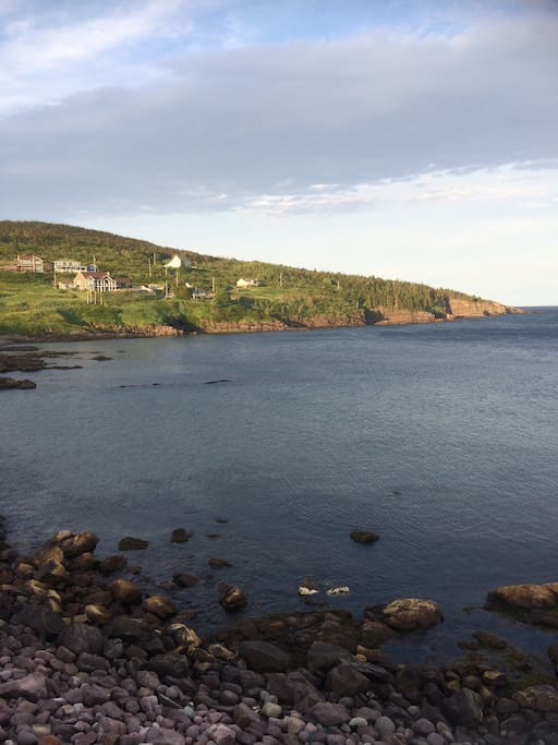 View from back deck overlooking historic Maddox Cove and the entrance to one of the oldest fishing villages in NL , Petty Harbour.