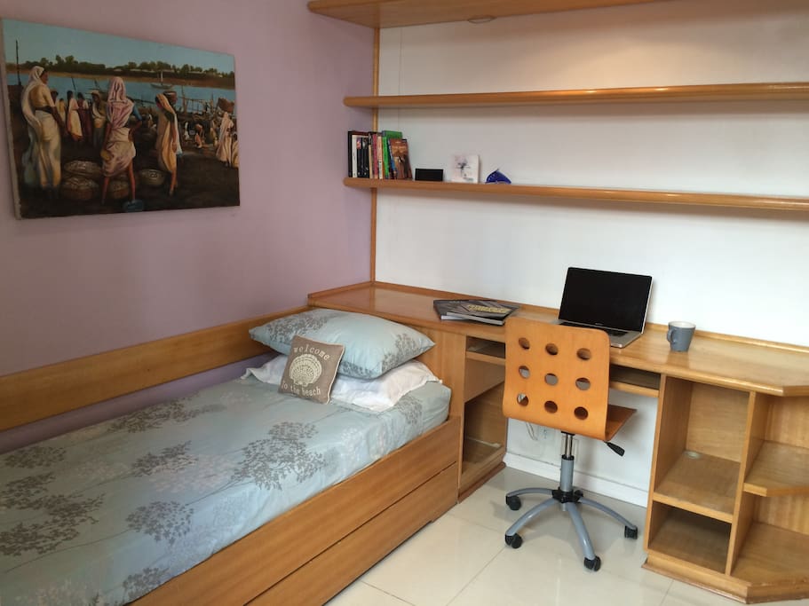 Your room has plenty of work space