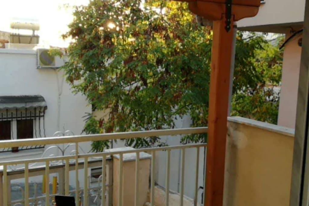 The lovely front balcony view