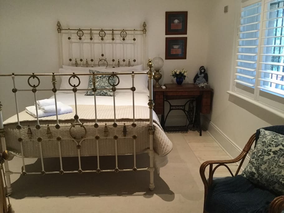 Delightful, quiet bedroom with outlook to the private front courtyard