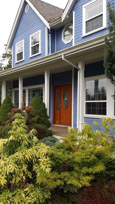 The front entrance of the house