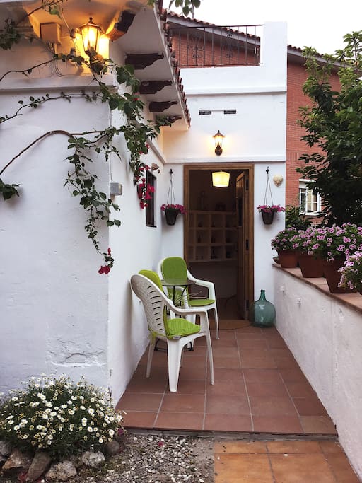 Exterior entrance of the room.