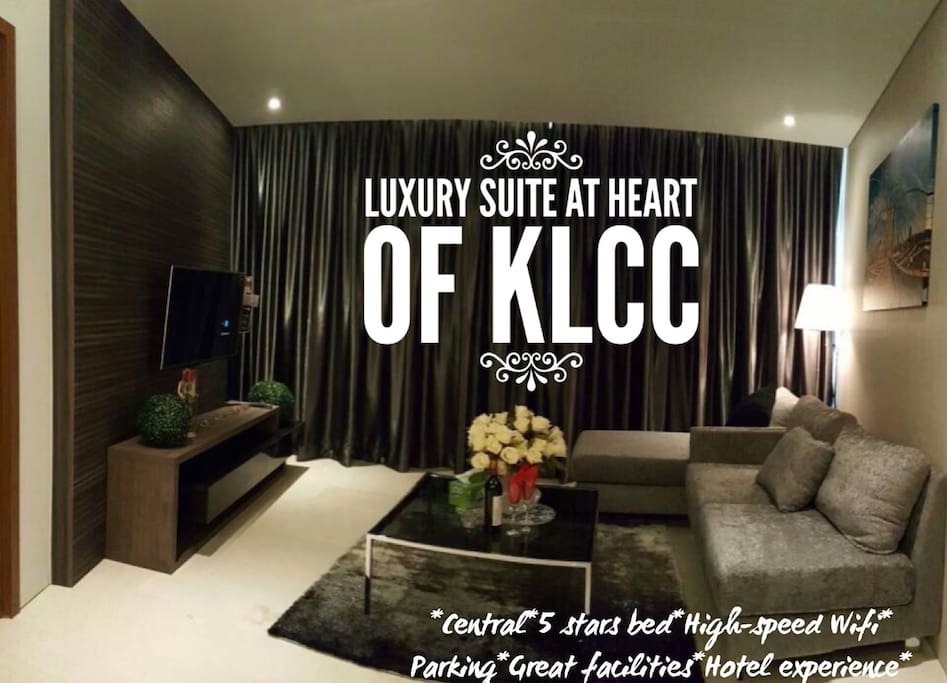 Luxury Suite at KLCC
Living room 1 : 1 queen sofa bed + 1 couch