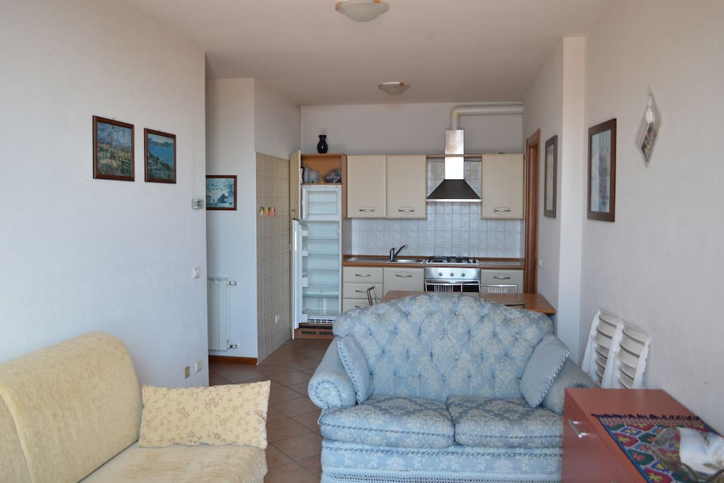Lounge and kitchen