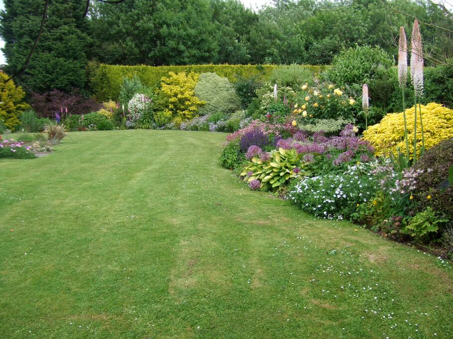 Garden viewed from the house for guests to enjoy