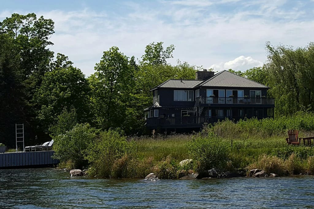 House and docks from the River