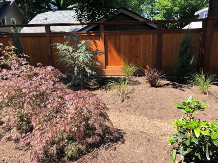 Enter through the private back yard