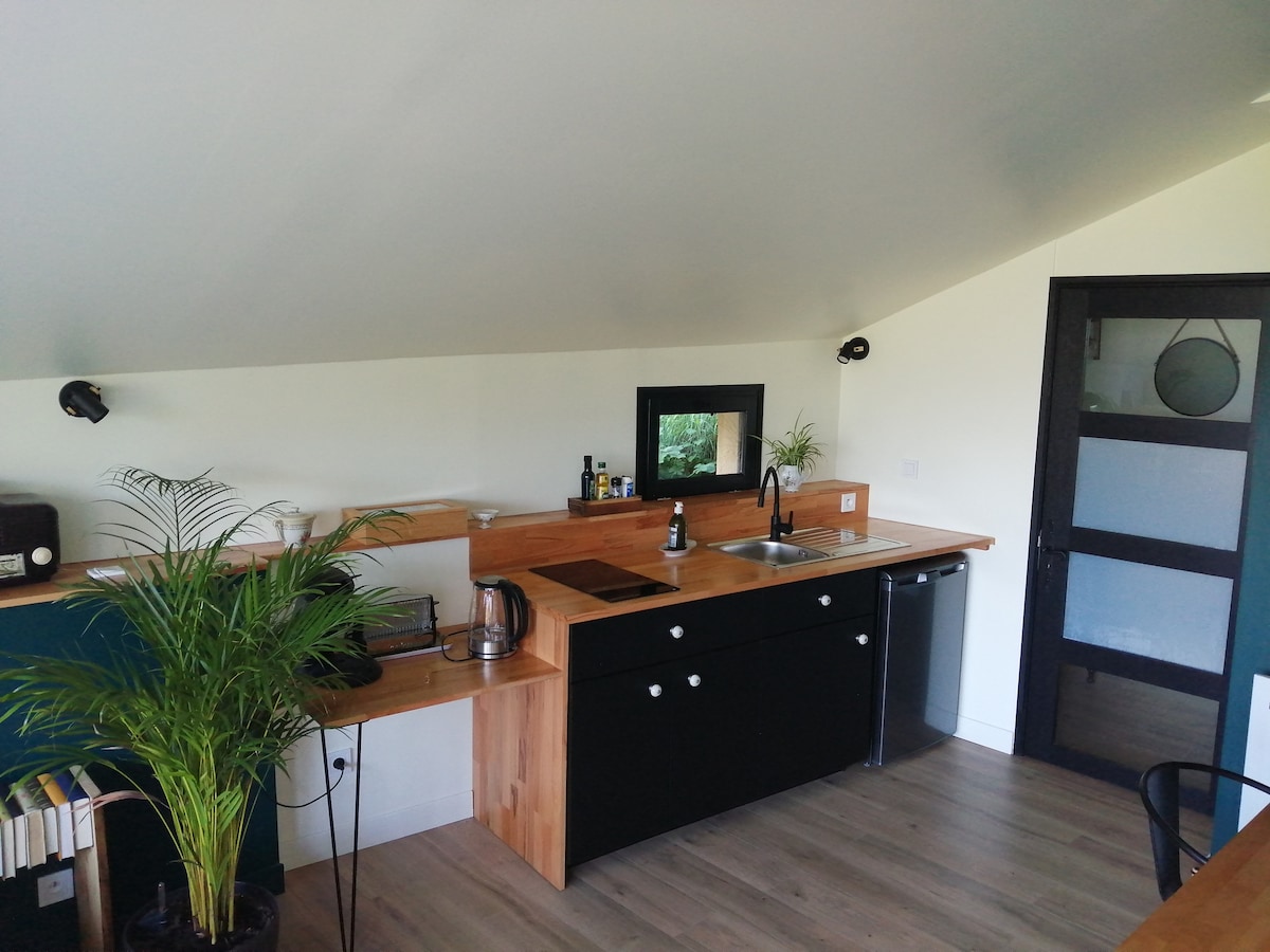 Airbnb performant: Studio surrounded by nature, hot tub, sauna, massage à Diocèse De Valence