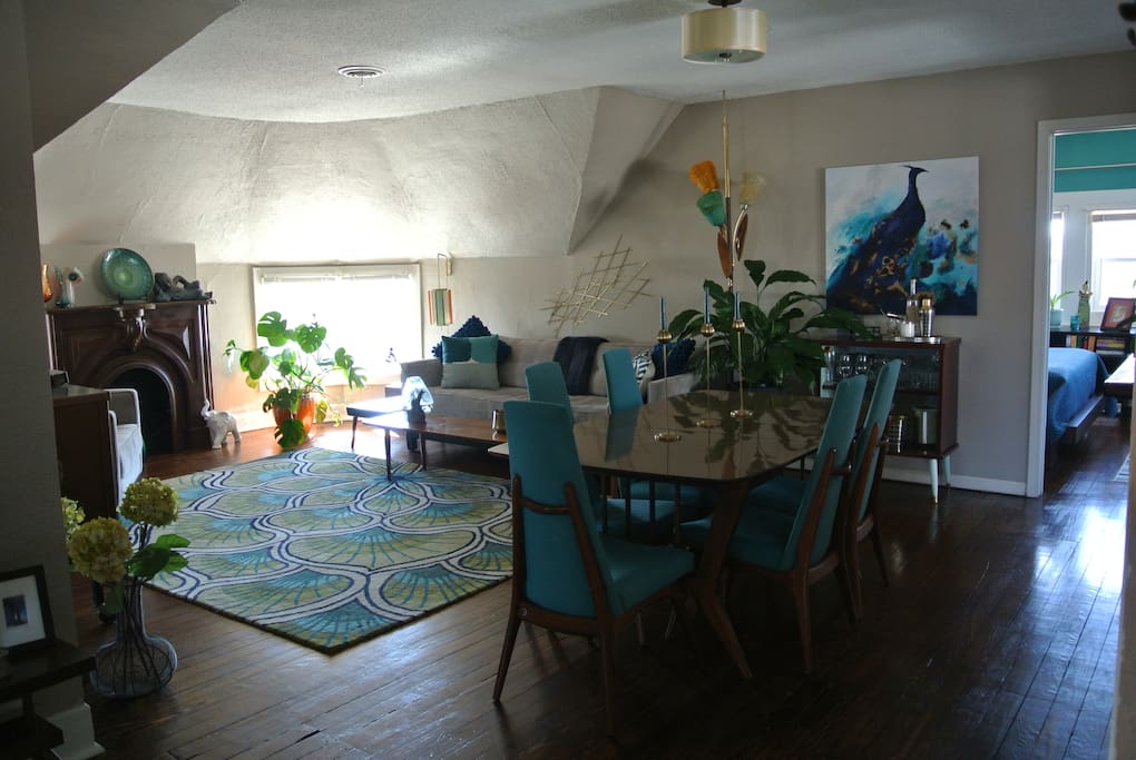 Living Room. Super comfy couch is great to sleep on (5th guest).