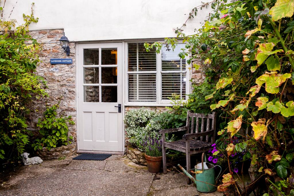 Quiet, quaint cottage entrance