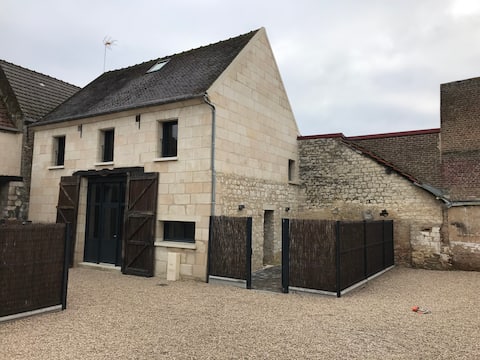 Restored stone barn