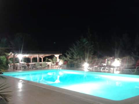 dream house in a quiet green setting