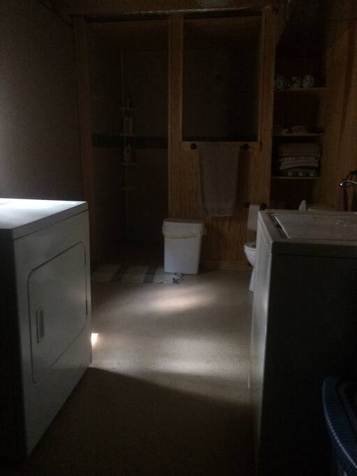 Downstairs bath and laundry
