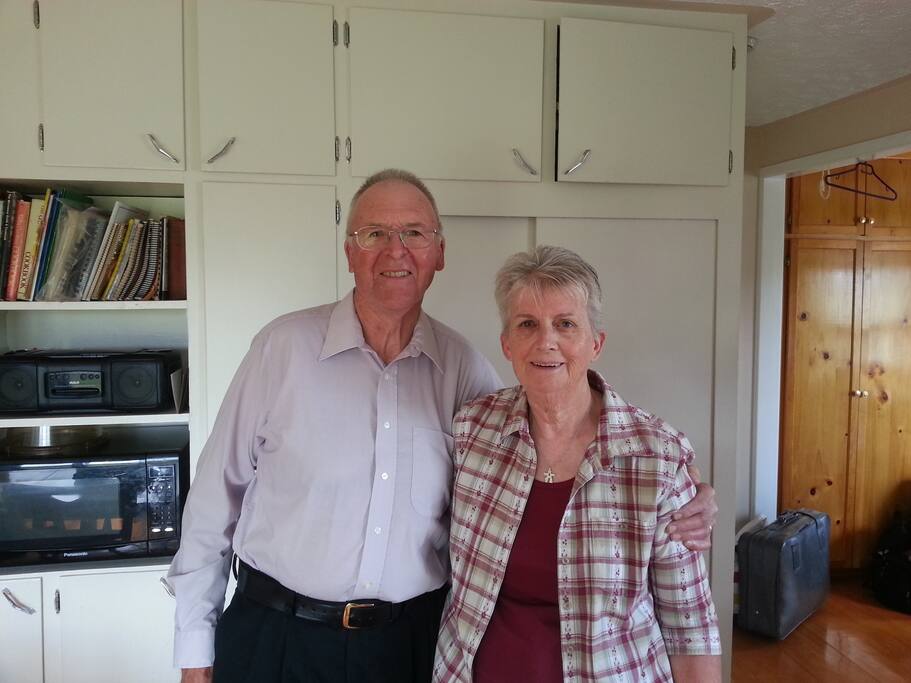 Doug and Helen in their kitchen