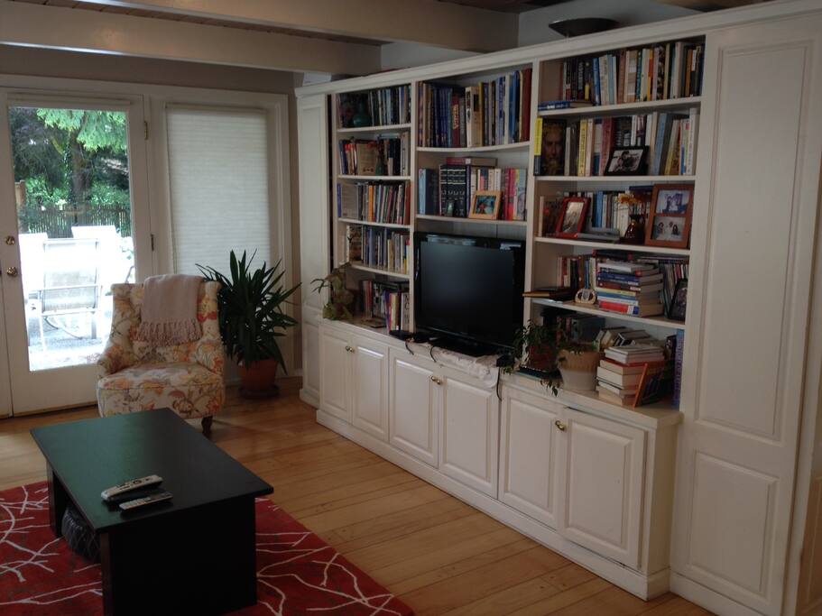 The Secondary Living Area Media Wall which includes TV, WiFi and easy backyard access.