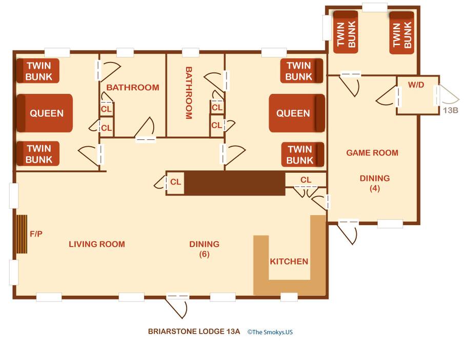 Briarstone Lodge Condo 13A-Floor Plan