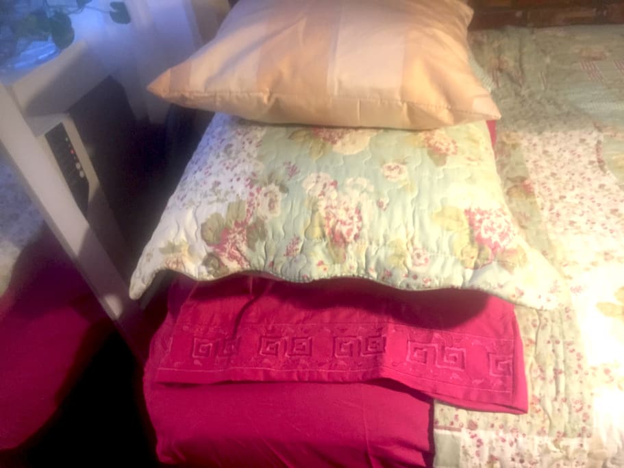 We use 100% cotton, organic when possible, sheets and linens as well as all natural, non-toxic household cleaning supplies!