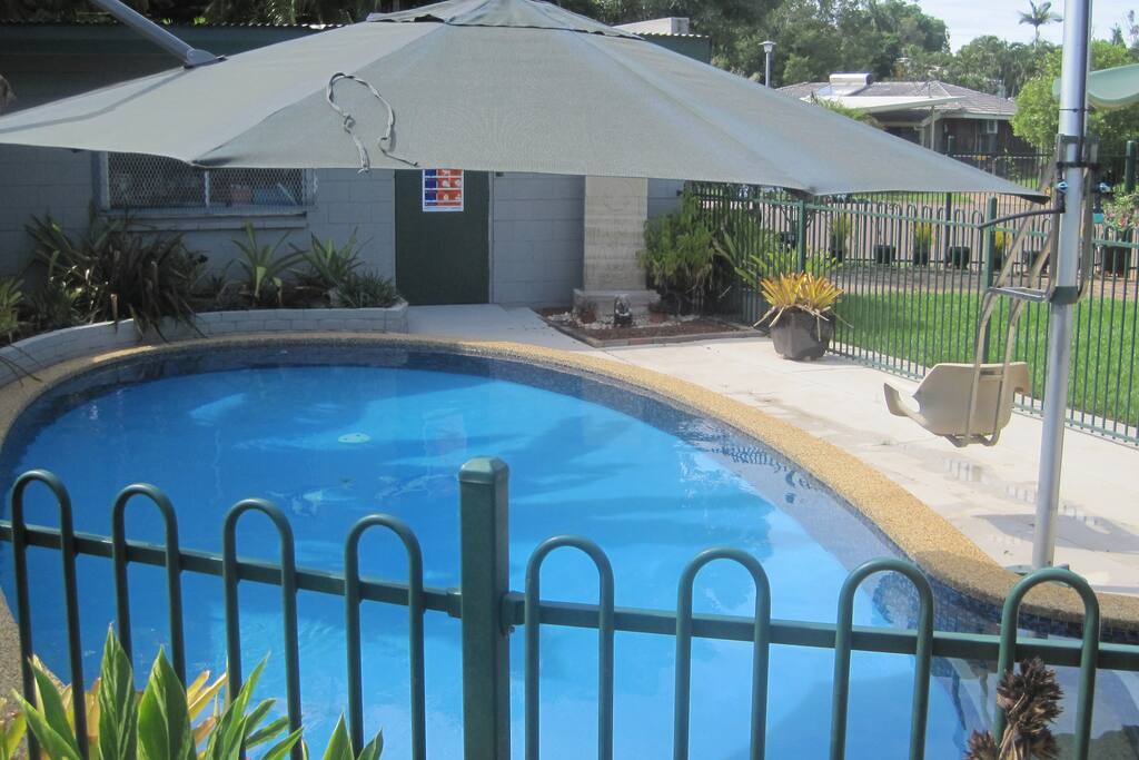 Cool off in our 60,000l salt water swimming pool