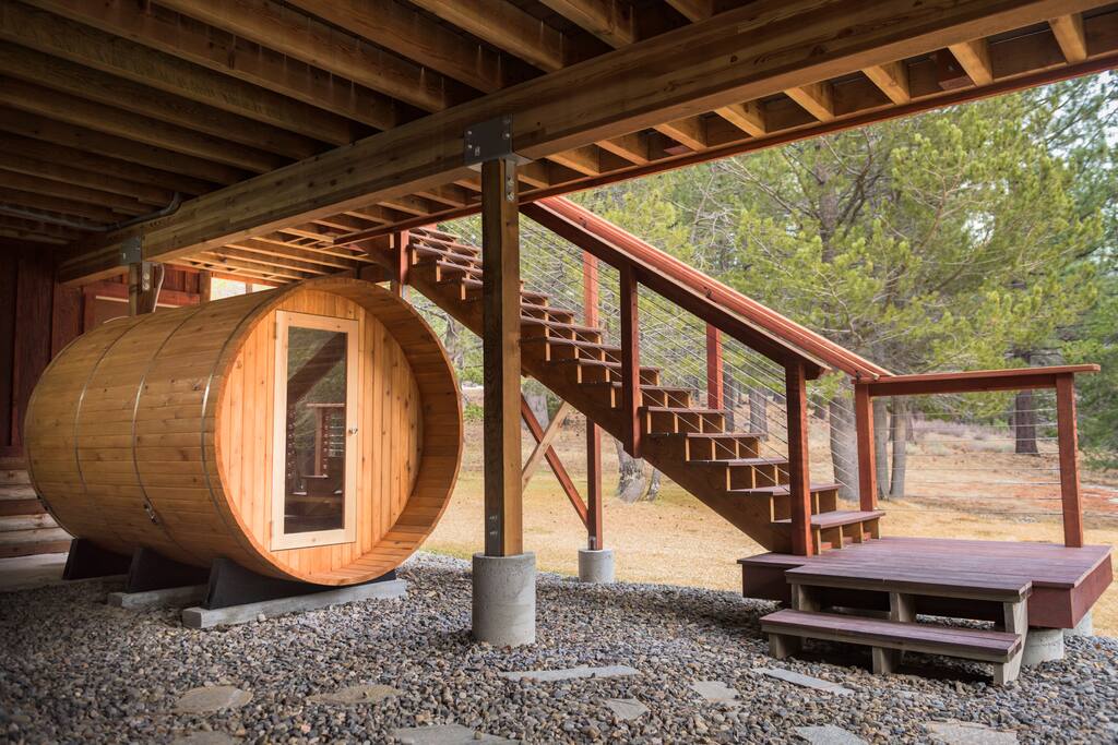 The sauna is a perfect place to relax after a day on the slopes