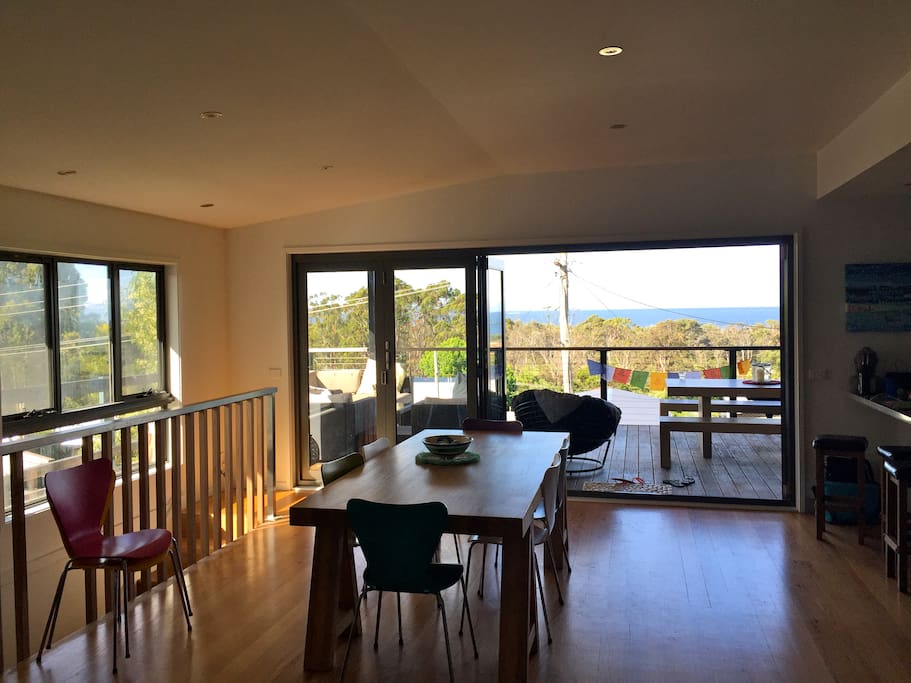 The dining area looking at those great views