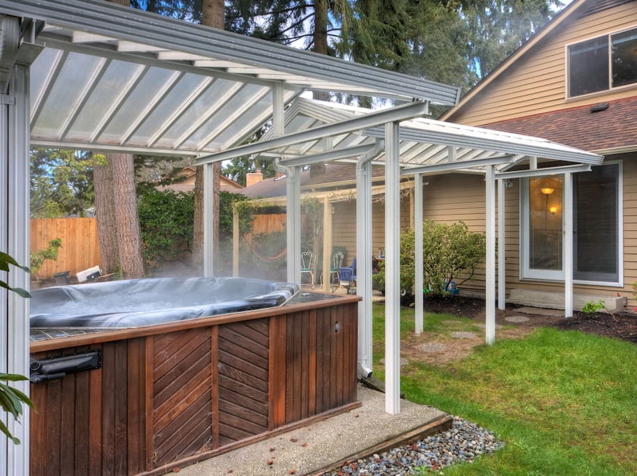 Hot tub out back