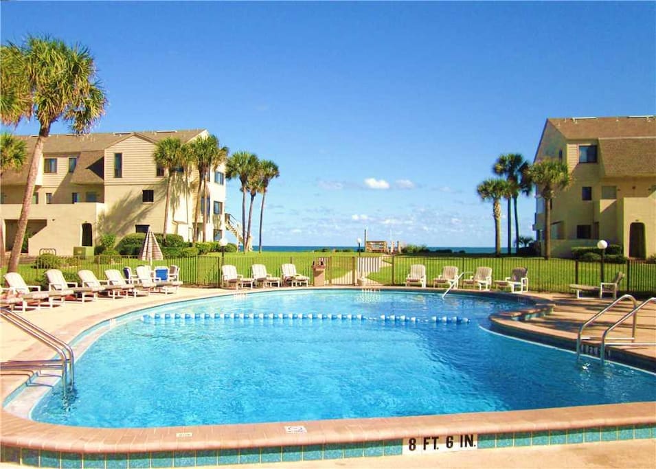 Spacious & well-maintained, the oceanfront pool is so inviting! - Swim with the kids all day in the pool. Pool noodles, torpedoes