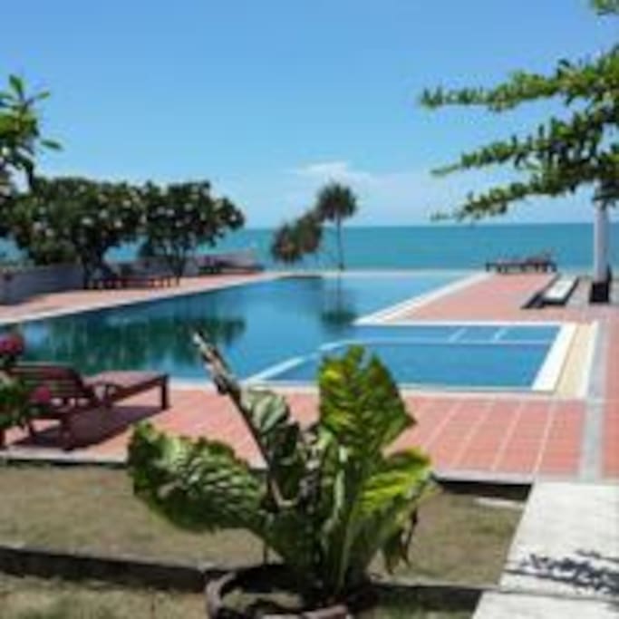 25 meter long swimming pool.