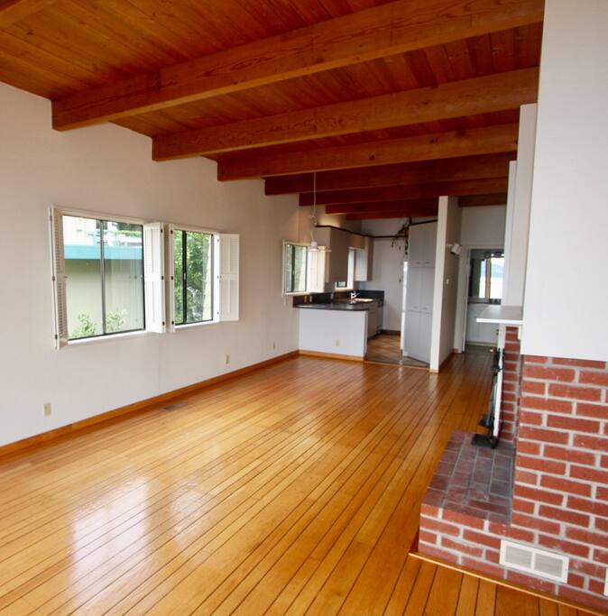 Living area without furnishings