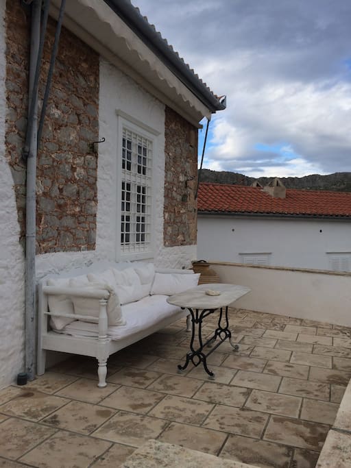 Nice terrace with comfortable daybed