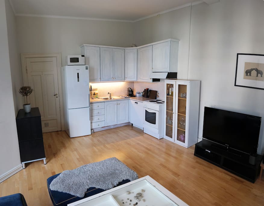 Kitchen with lots of equipment