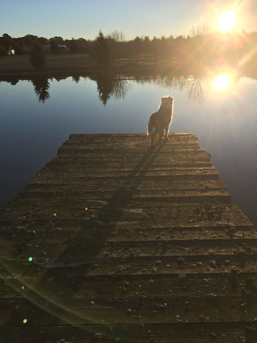 Jetty over the dam.