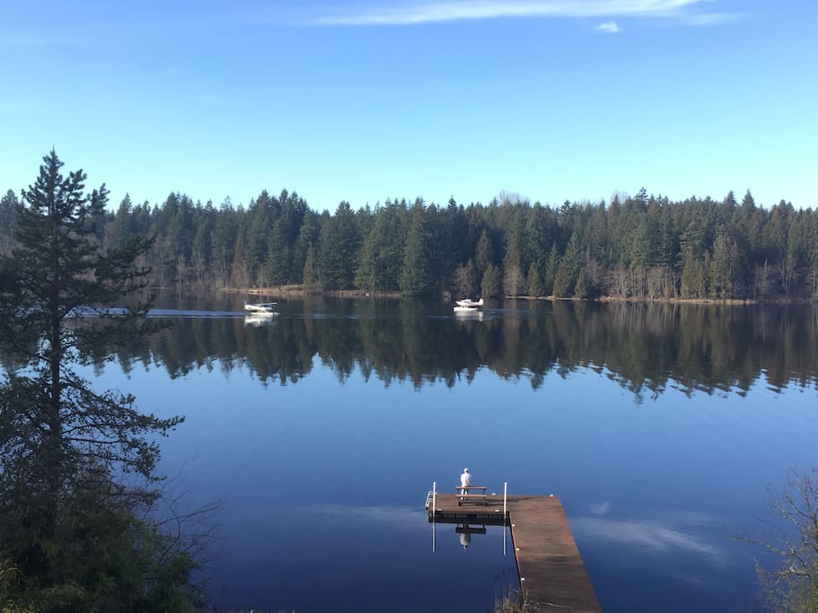 Please feel free to bring your watercraft and tie up to the large dock during your time here:)