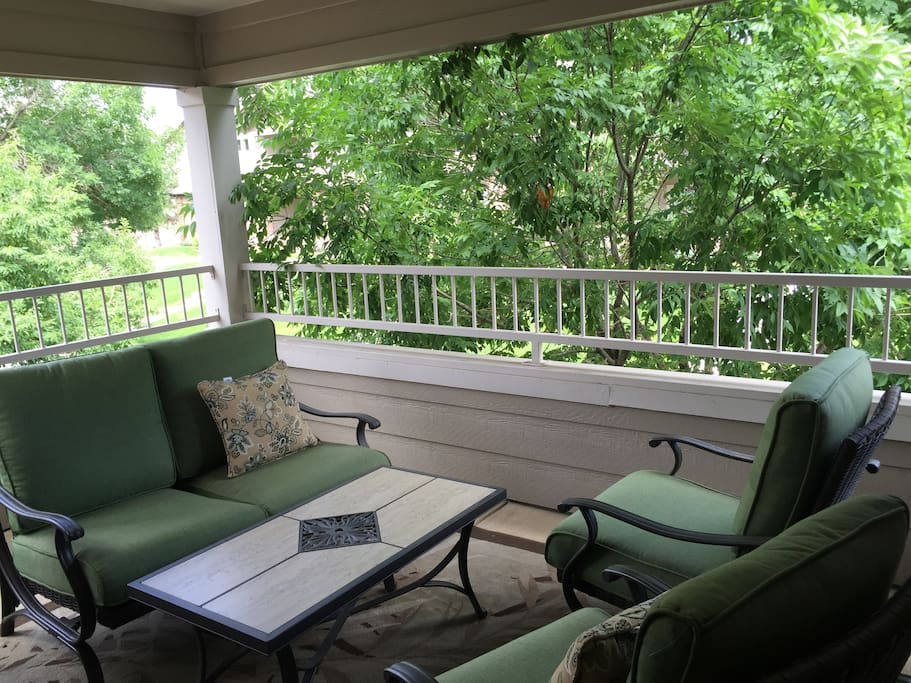 Patio with electric BBQ