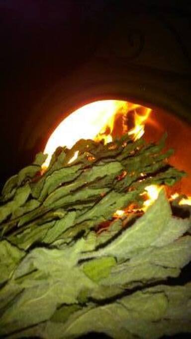 An evening fire