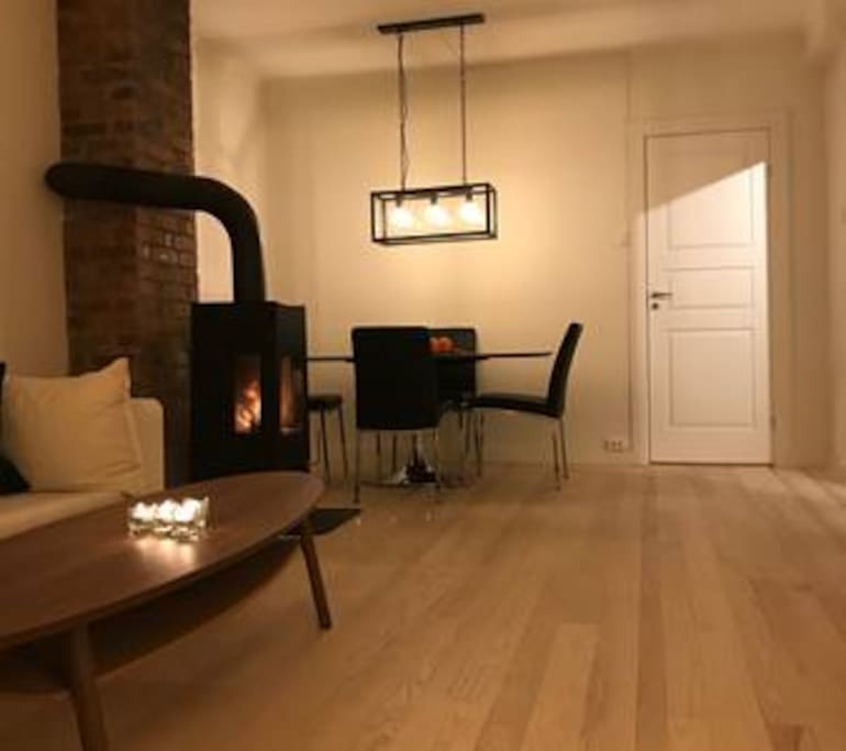 Fireplace and enough space for guests