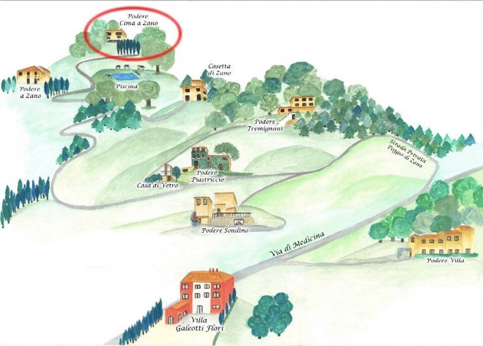 La piantina del podere