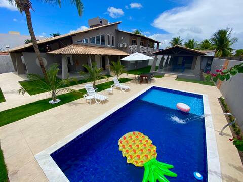 French Beach Mansion - 6 bedrooms (20km Maceió)