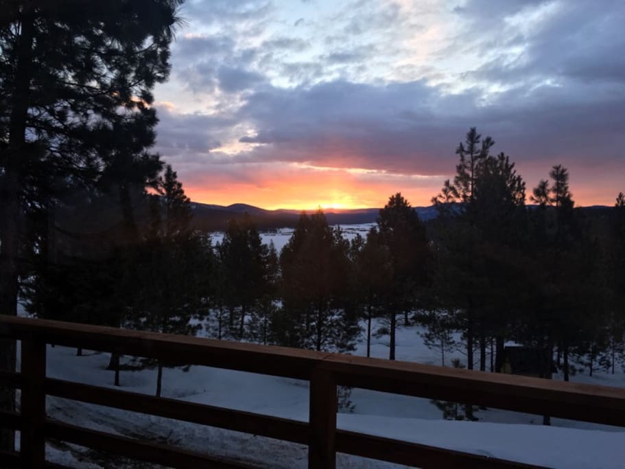 Sunset off the front deck.
