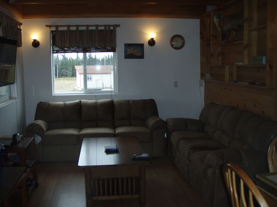 Living room with cable TV