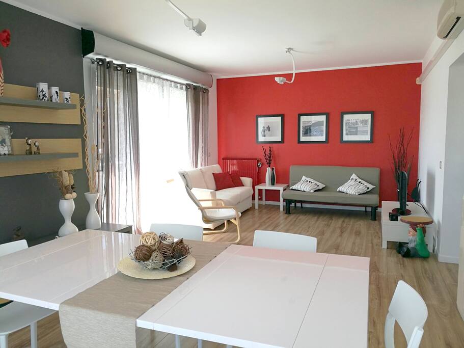 living room with sofa-bed