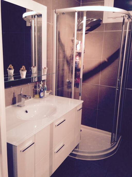 Salle de bain , douche , vasque