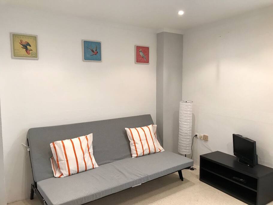 Sofa-cama en el salón-comedor