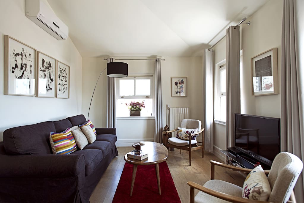 leaving room with sofa