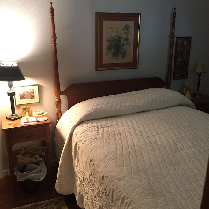 Master bedroom with full size bed
