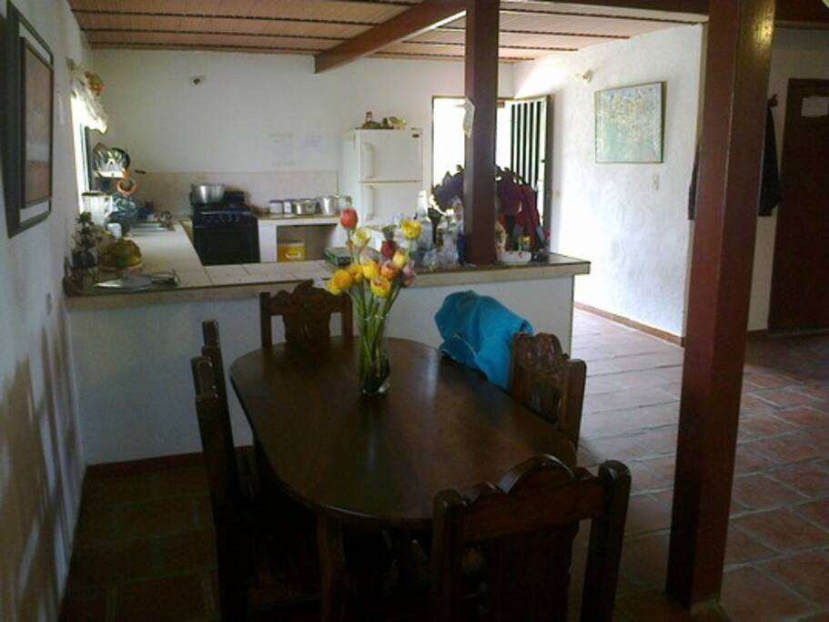 Comedor y cocina.