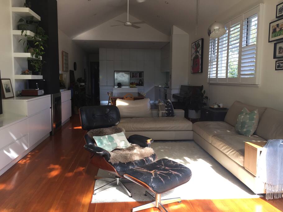 Open plan kitchen, dining and lounge