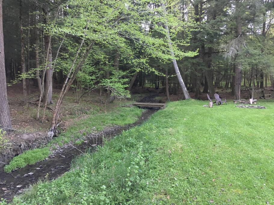 Creek behind the pond